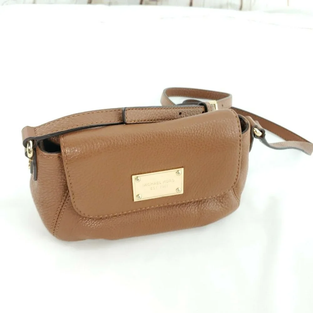 Michael Kors Womens Acorn Brown Leather Adjustable